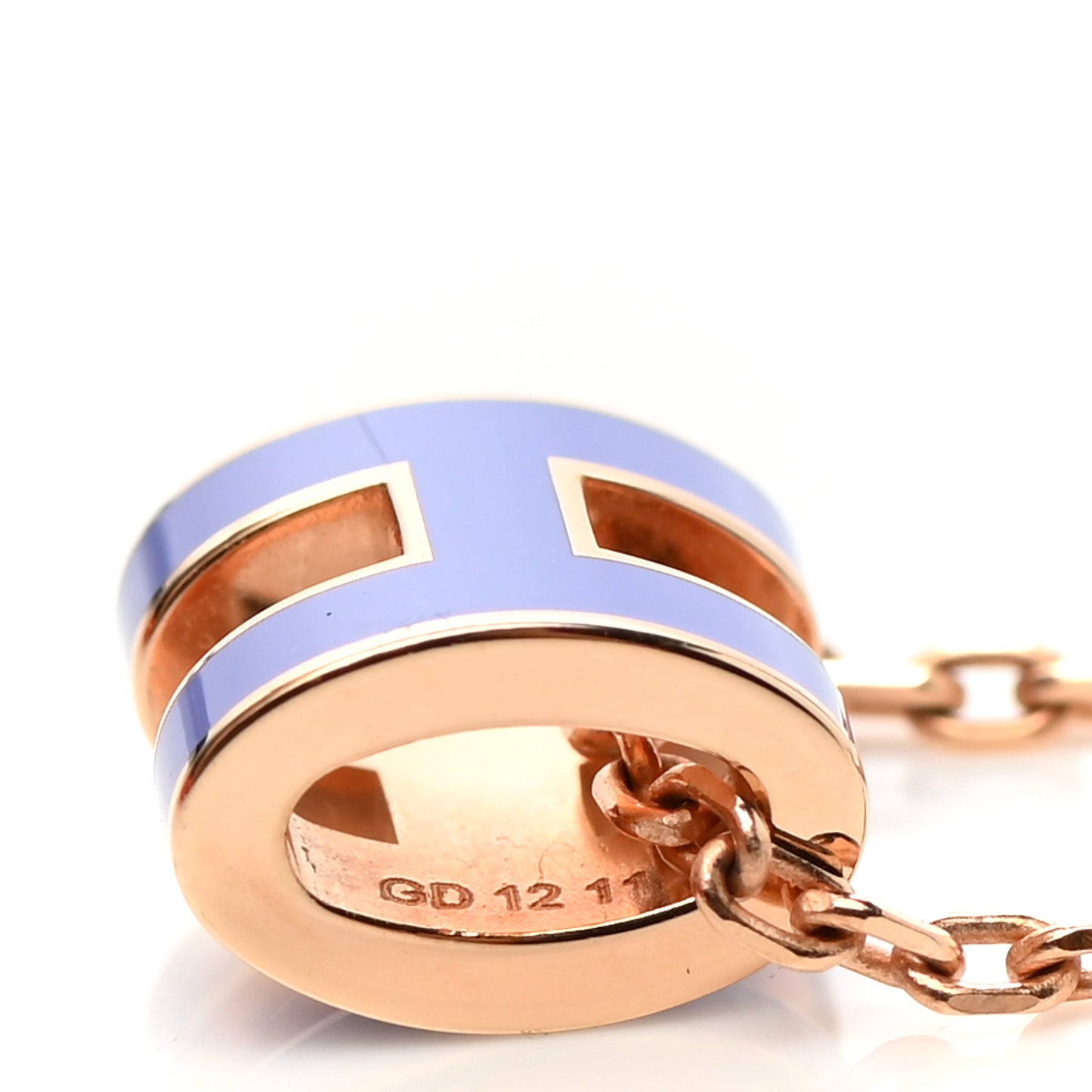 Rose Gold Mini Pop H Pendant Necklace Lilas