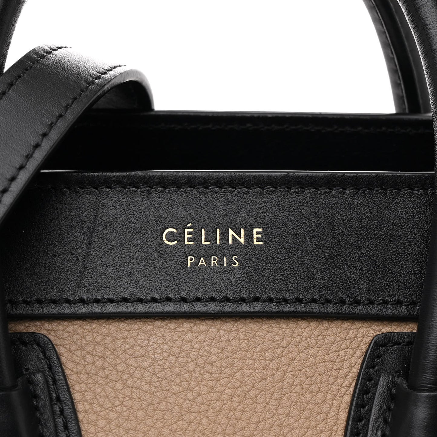 Elephant Calfskin Nano Tri-Color Luggage Beige