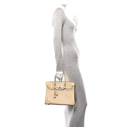 Hermes Ostrich Birkin 30 Parchemin 2 of 9