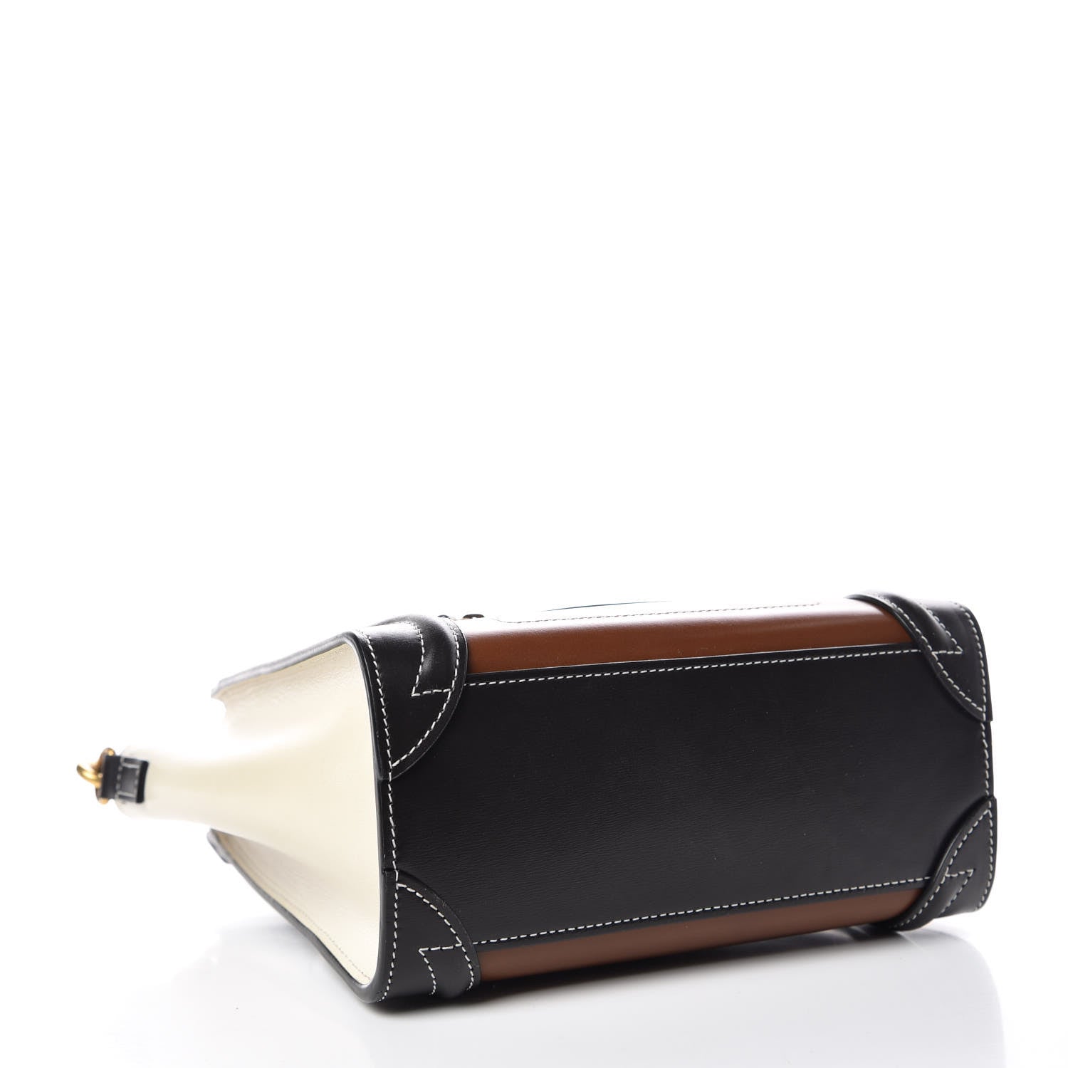 Celine Smooth Calfskin Nano Tri-Color Luggage Chestnut 4 of 11