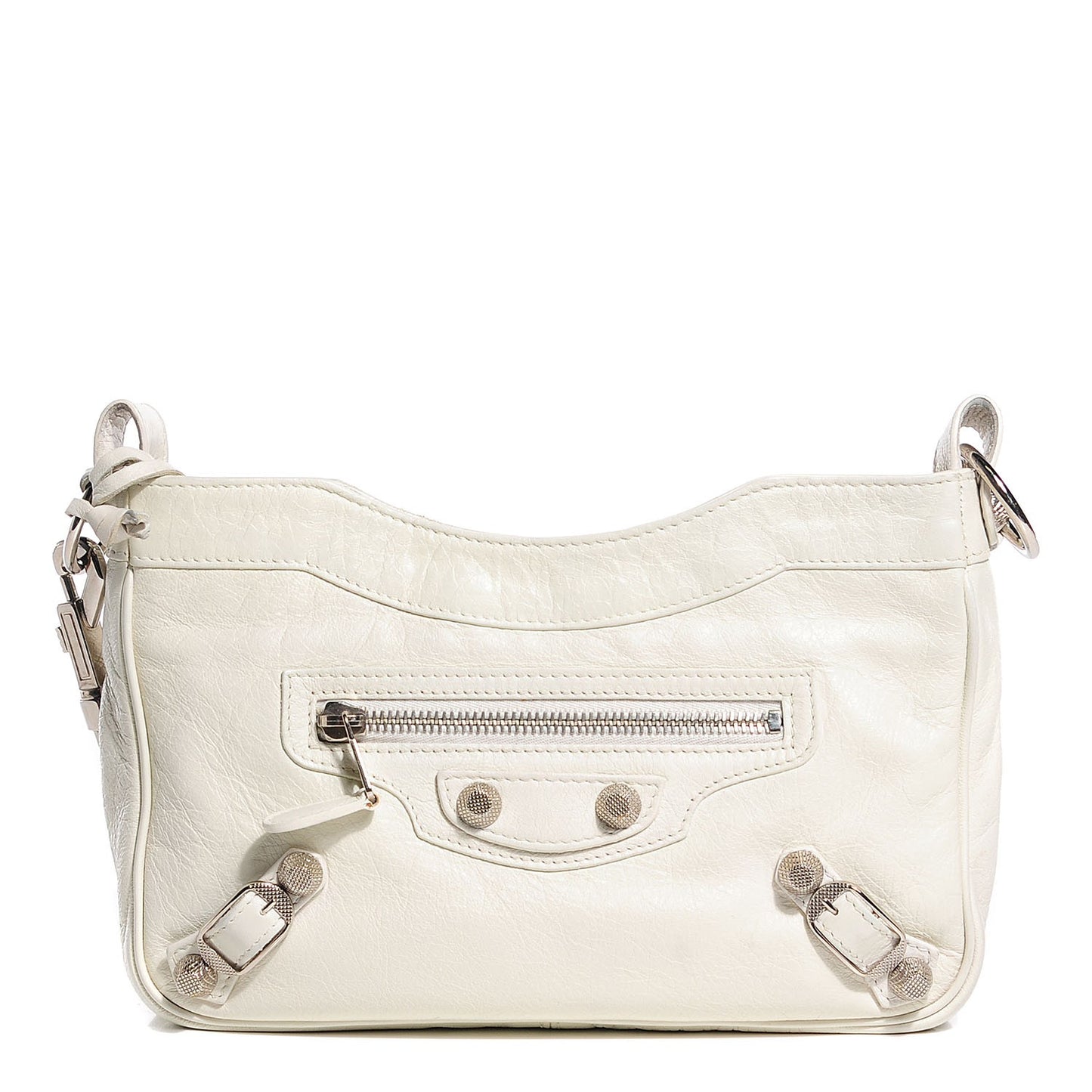 Agneau Giant 12 Silver Hardware Hip White