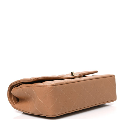 Chanel Caviar Quilted Medium Double Flap Light Brown 4 of 11