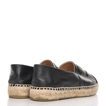 Chanel Lambskin CC Espadrilles 37 Black 4 of 11