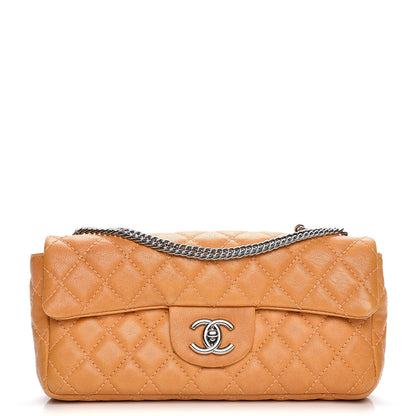 Chanel Lambskin Quilted East West Flap Beige 1 of 19