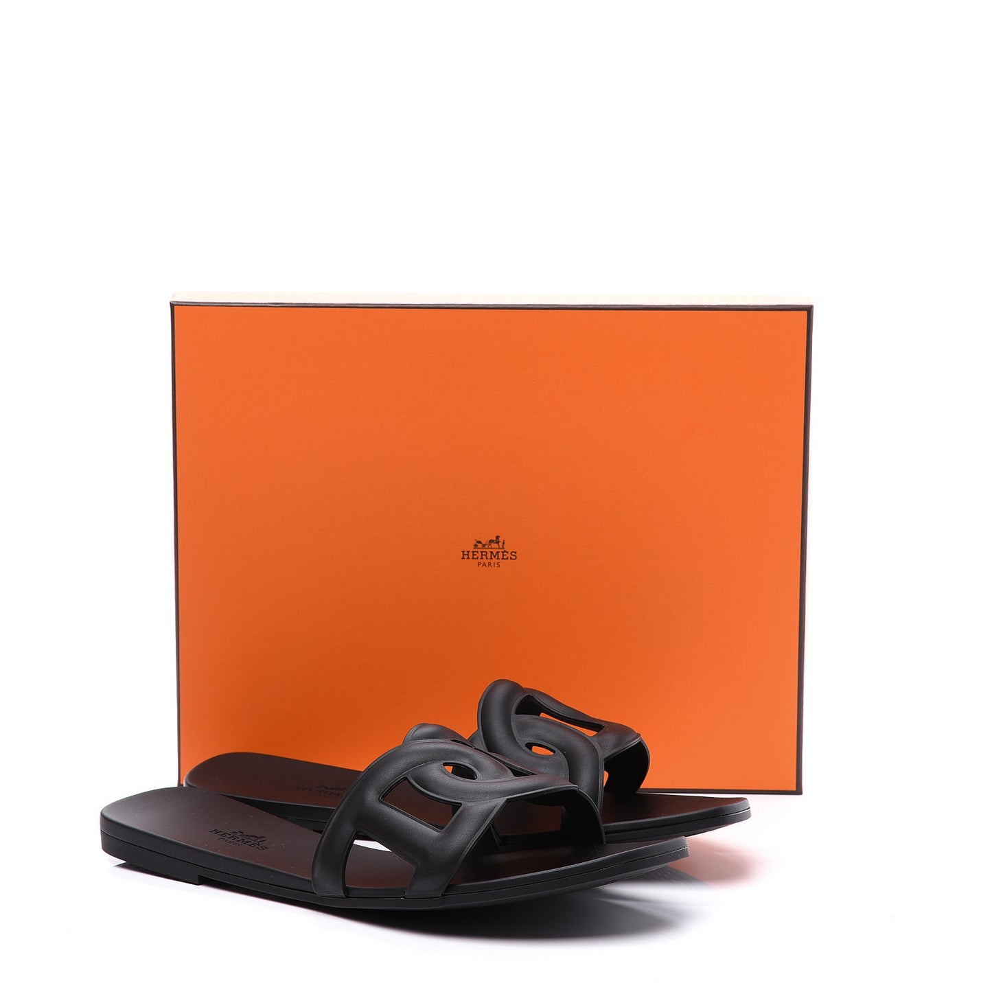 Rubber Aloha Sandals 40 Black