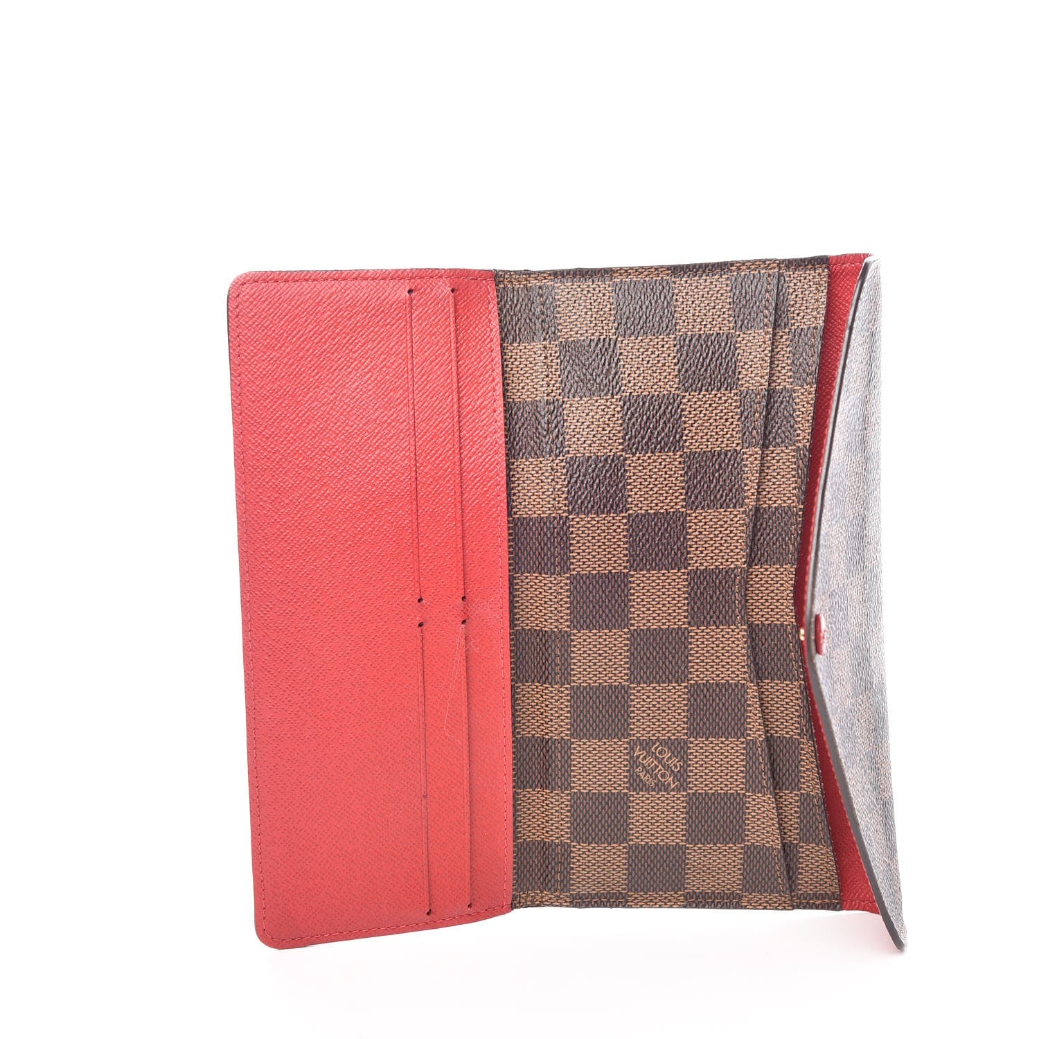 Louis Vuitton Damier Ebene Josephine Wallet Red 5 of 13