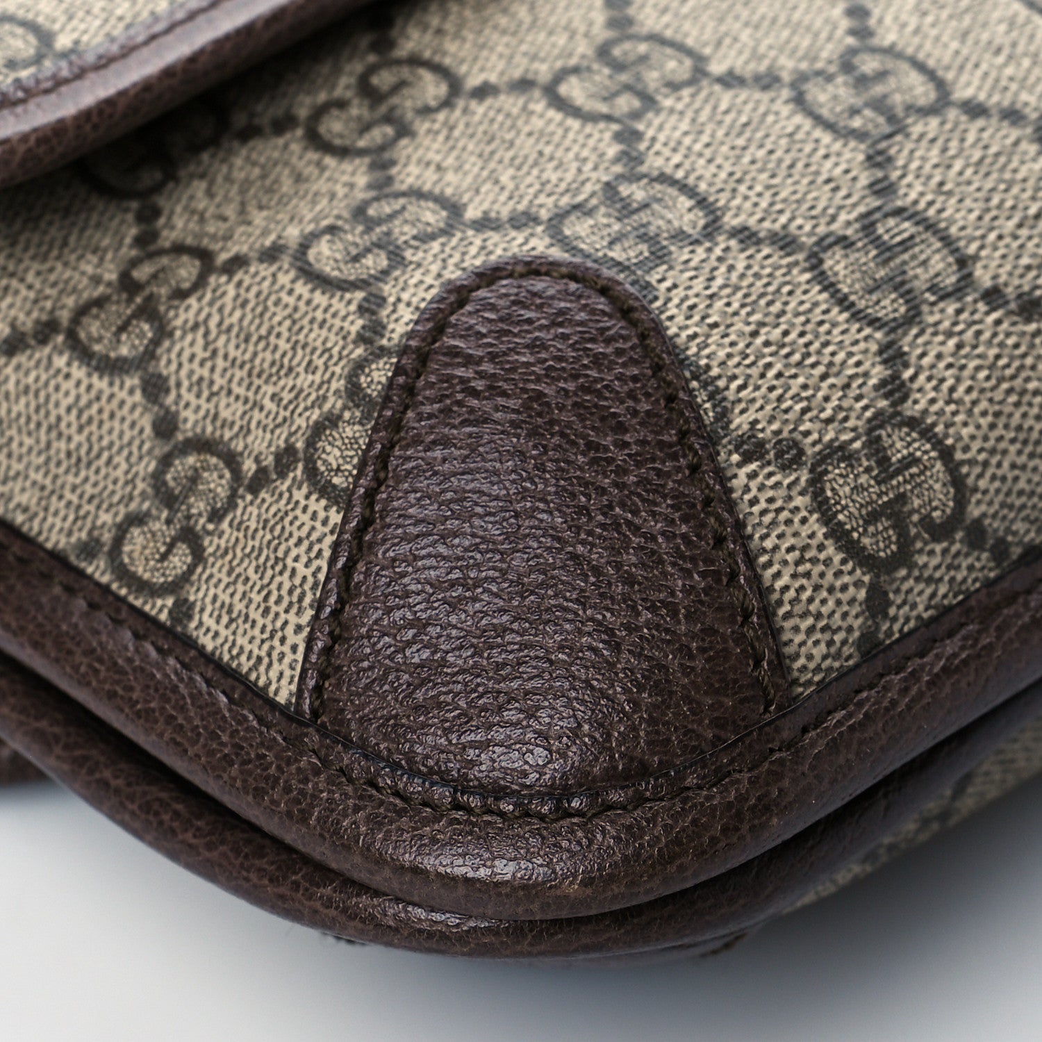 Gucci GG Supreme Monogram Web Small Neo Vintage Double Flap Messenger Bag Beige New Acero 10 of 11