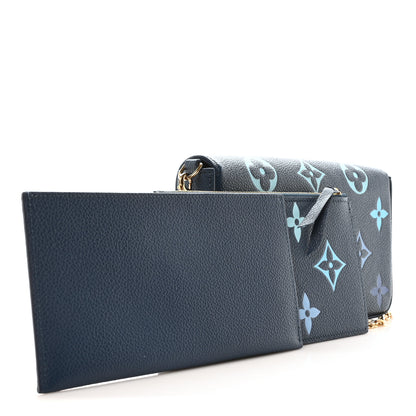 Louis Vuitton Empreinte Monogram Giant Felicie Pochette Chain Wallet Gradient Blue 5 of 11