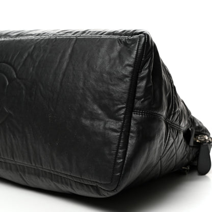 Chanel Coated Canvas Quilted Large Garment Travel Bag Black 9 of 9