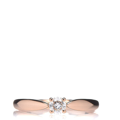 Tiffany 18K Rose Gold Diamond .17ct Harmony Solitaire Engagement Ring 50 5.25 1 of 5