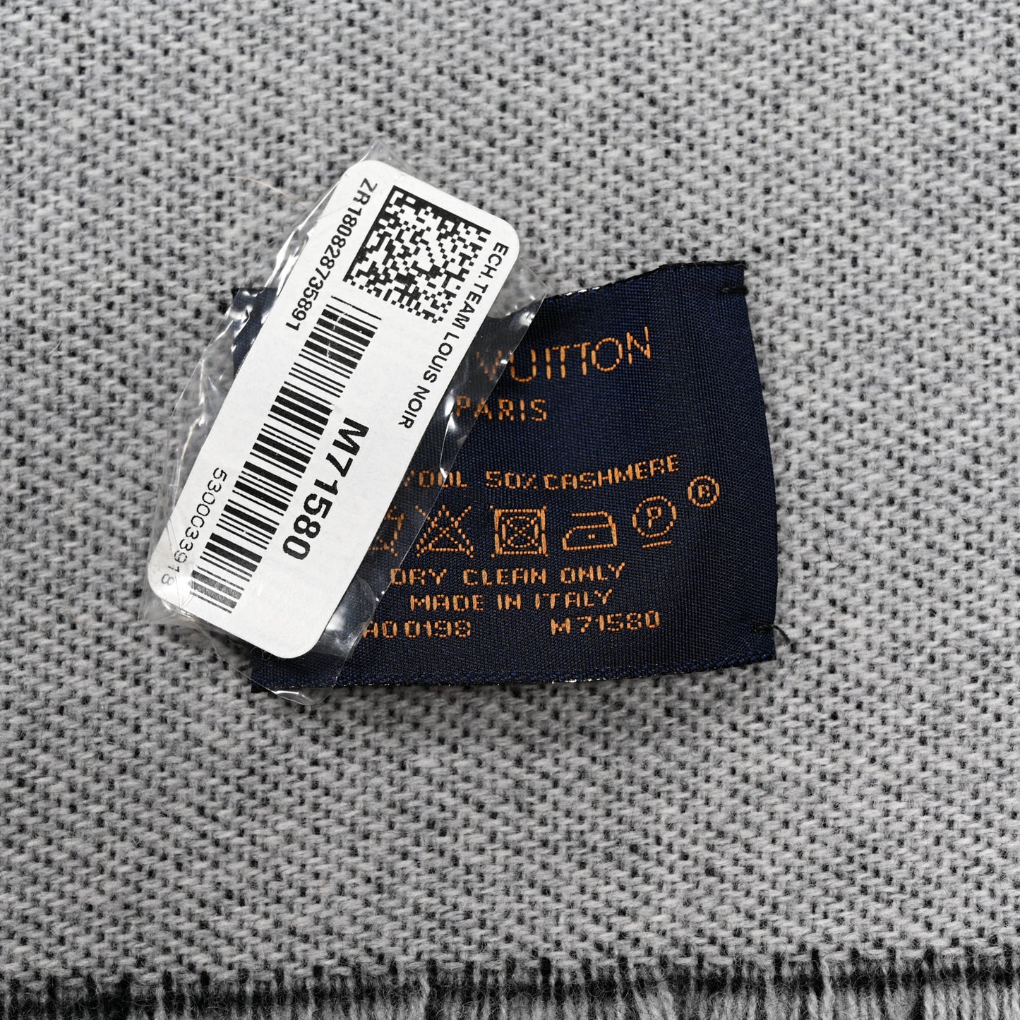 Wool Cashmere Echarpes Team Scarf Black