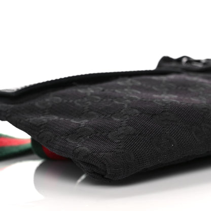 Gucci GG Monogram Web Double Pocket Belt Bag Black 9 of 14