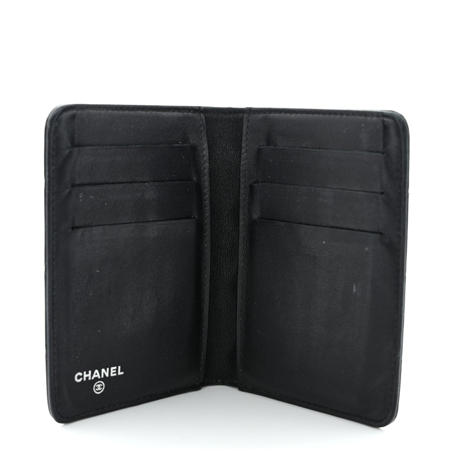 Chanel Patent Quilted Card Holder Wallet Black 5 of 12