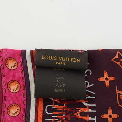 Louis Vuitton Silk Monogram Map Bandeau Plum Orient 4 of 6