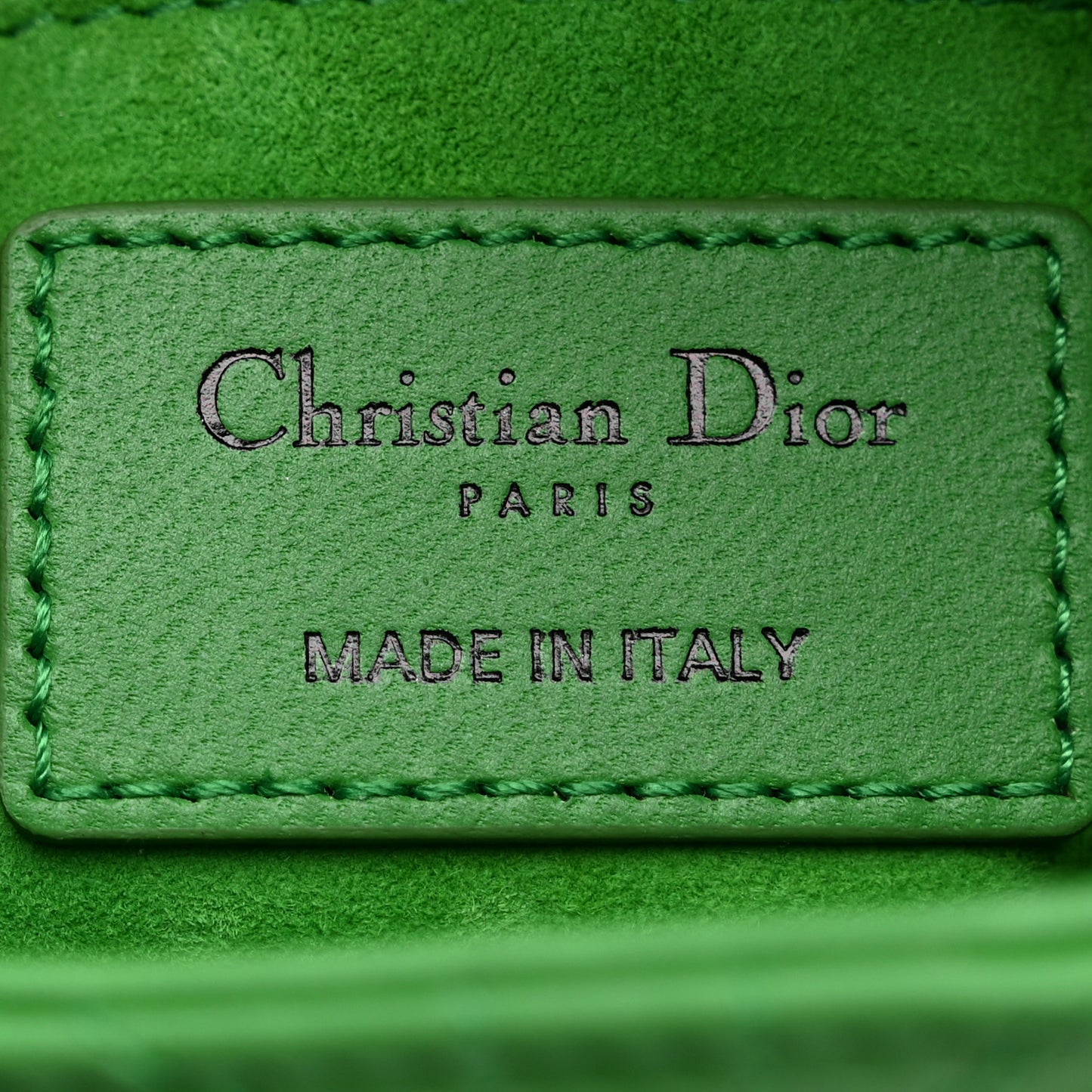 Lambskin Cannage Small Lady Dior Bright Green