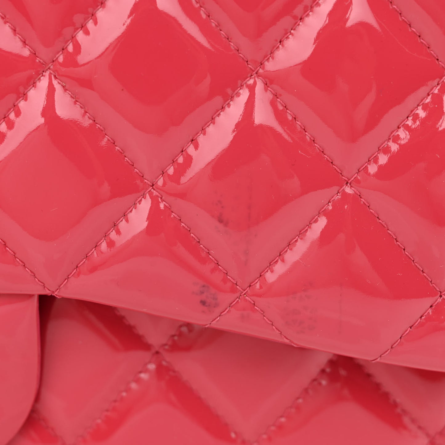 Patent Quilted Jumbo Double Flap Pink