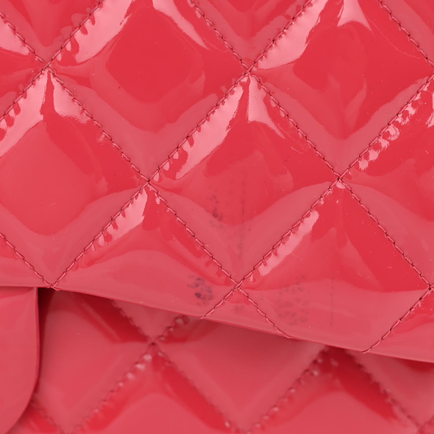 Chanel Patent Quilted Jumbo Double Flap Pink 11 of 15