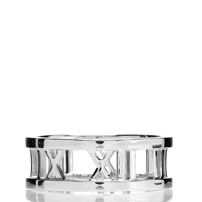 Tiffany 18K White Gold Atlas Open Ring 50 5.5 3 of 4