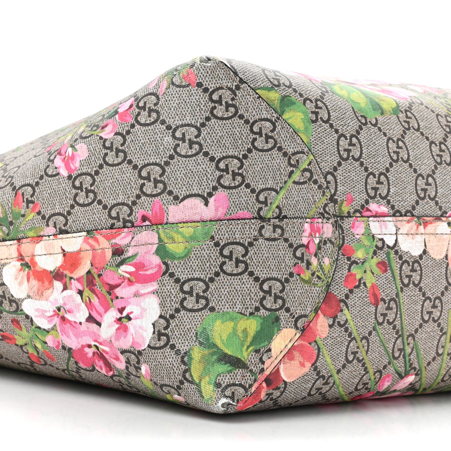 GG Supreme Monogram Blooms Small Reversible Tote Beige Multicolor Dry Rose