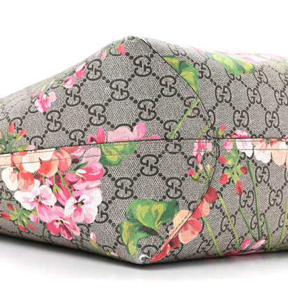 Gucci GG Supreme Monogram Blooms Small Reversible Tote Beige Multicolor Dry Rose 13 of 29