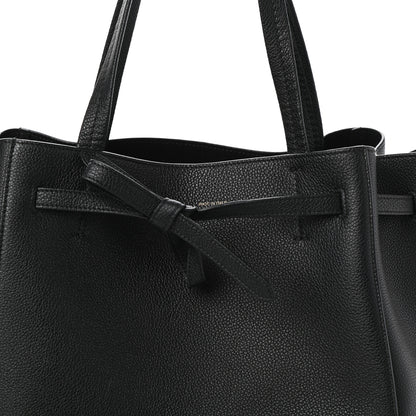 Celine Soft Grained Calfskin Small Belt Cabas Phantom Black 7 of 9