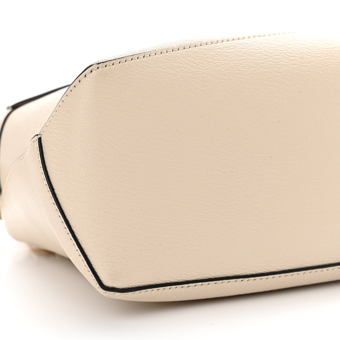 Goatskin Small Puzzle Edge Bag Angora
