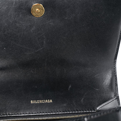 Balenciaga Shiny Box Calfskin Small Hourglass Top Handle Bag Black 11 of 14