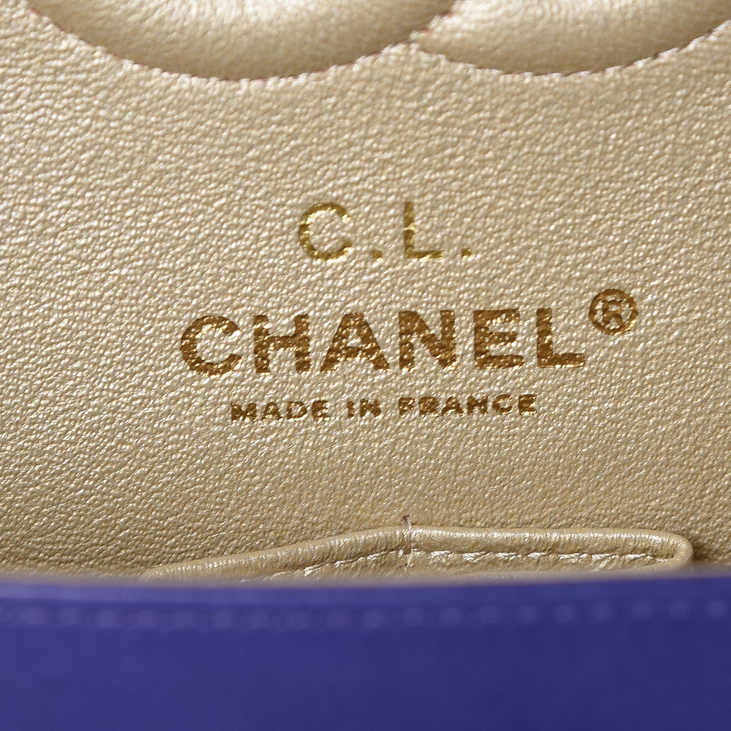 Lambskin Quilted Medium Double Flap Dark Purple