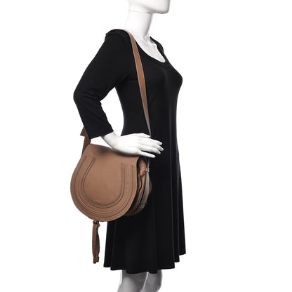 Chloe Calfskin Medium Marcie Round Crossbody Bag Nut 2 of 11