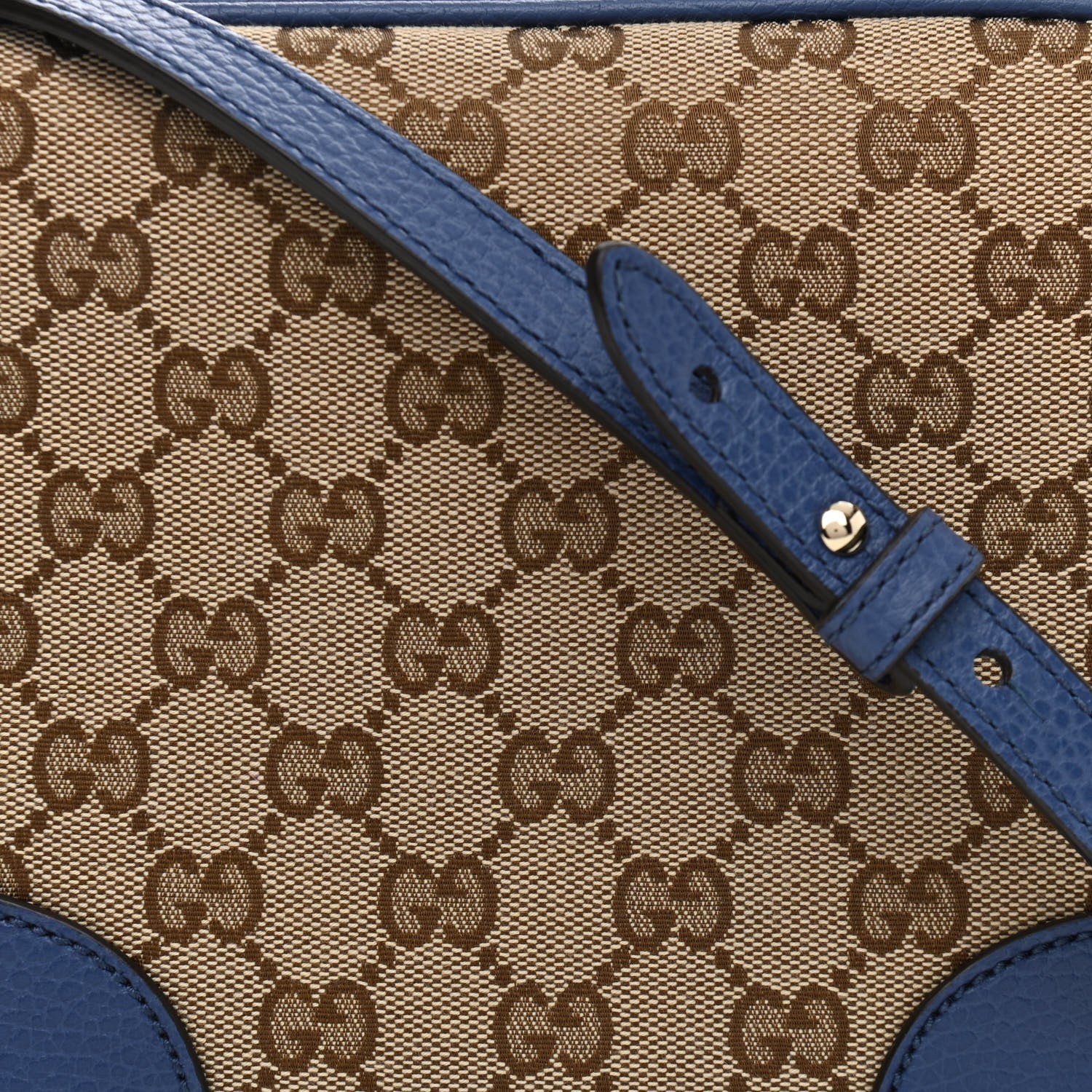 Gucci Monogram Dollar Calfskin Mini Bree Messenger Bag Beige Ebony Caspian 8 of 10