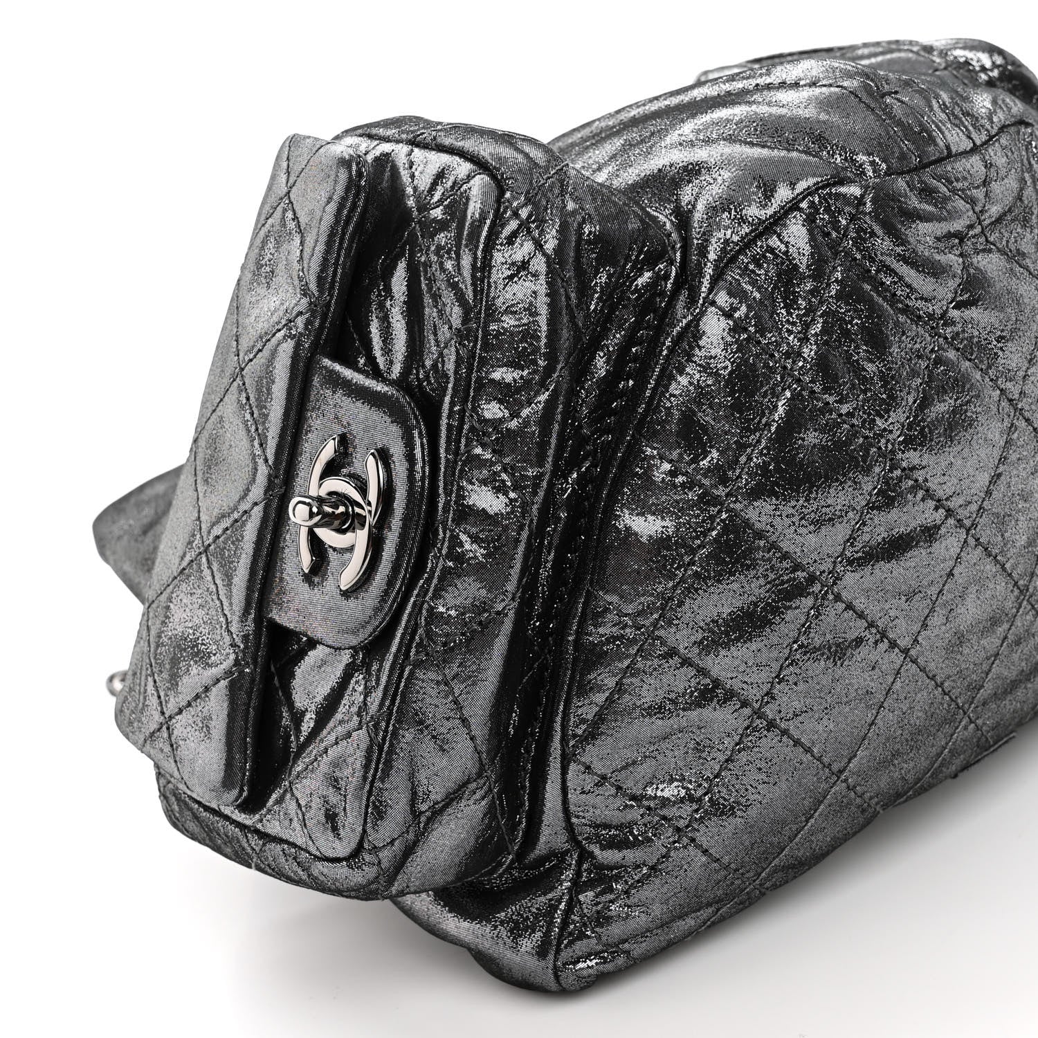 Chanel Iridescent Calfskin Backpack Is Back Dark Grey 8 of 9