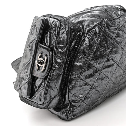 Chanel Iridescent Calfskin Backpack Is Back Dark Grey 8 of 9