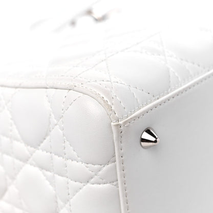 Christian Dior Lambskin Cannage Medium Lady Dior White 9 of 12