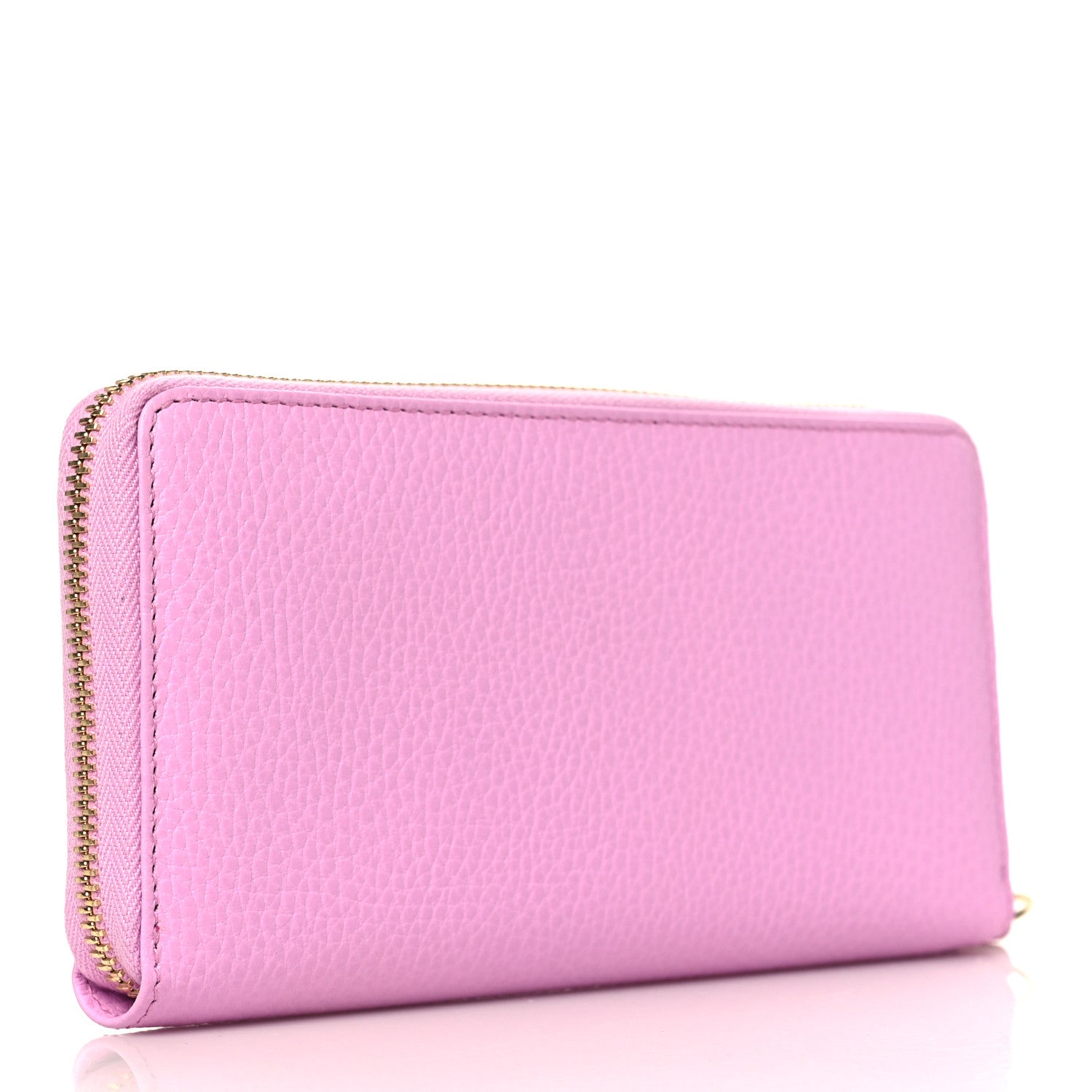 Gucci Dollar Calfskin GG Marmont Bosco Zip Around Wallet Malva 2 of 5