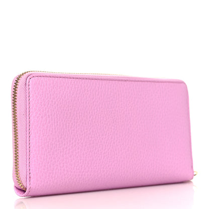 Gucci Dollar Calfskin GG Marmont Bosco Zip Around Wallet Malva 2 of 5
