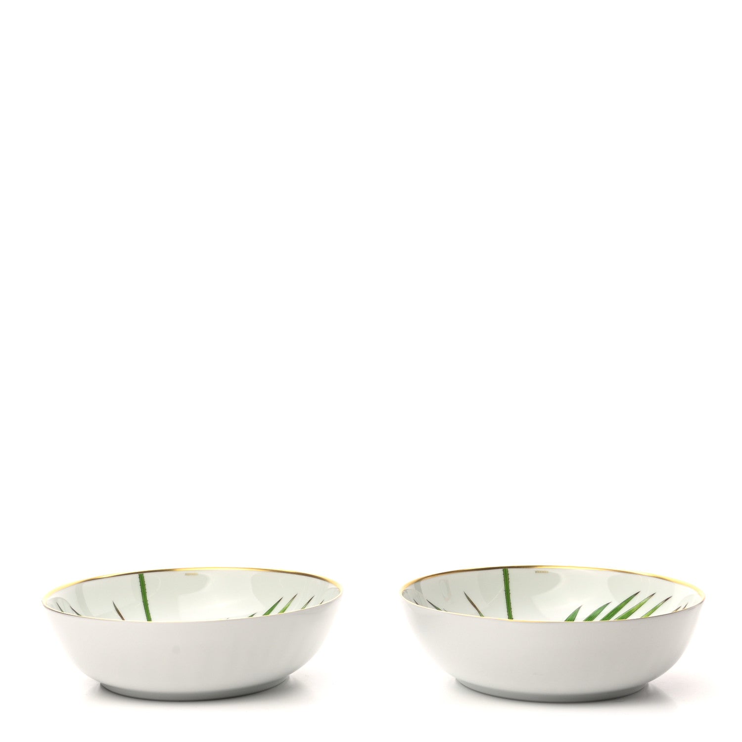 Hermes Porcelain Passifolia Cereal Bowl Set of 2 1 of 10