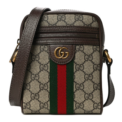 Gucci GG Supreme Monogram Web Mini Ophidia Messenger Brown 1 of 11