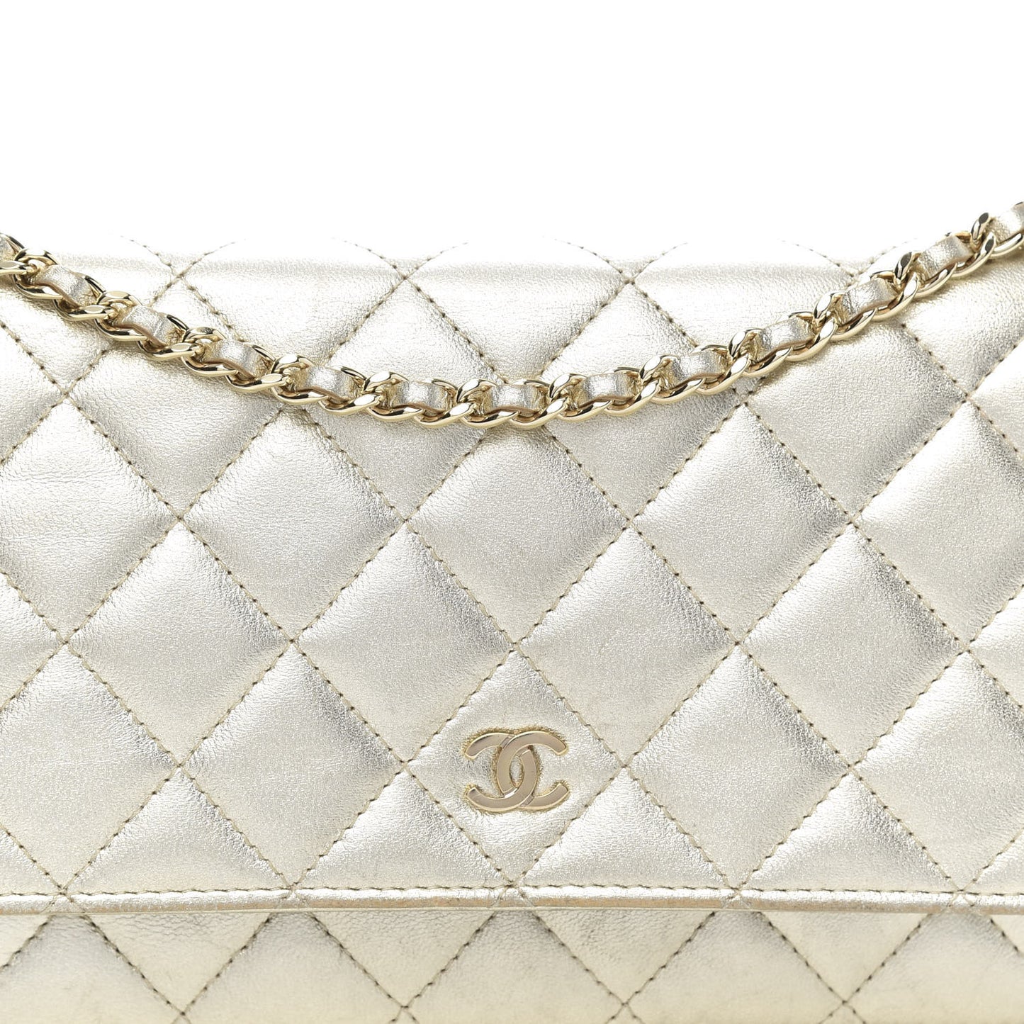 Quilted Wallet On Chain WOC Gold