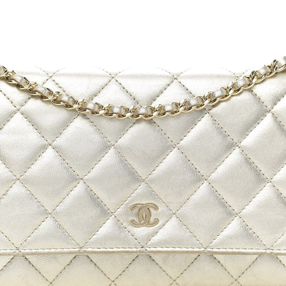Chanel Quilted Wallet On Chain WOC Gold 12 of 13