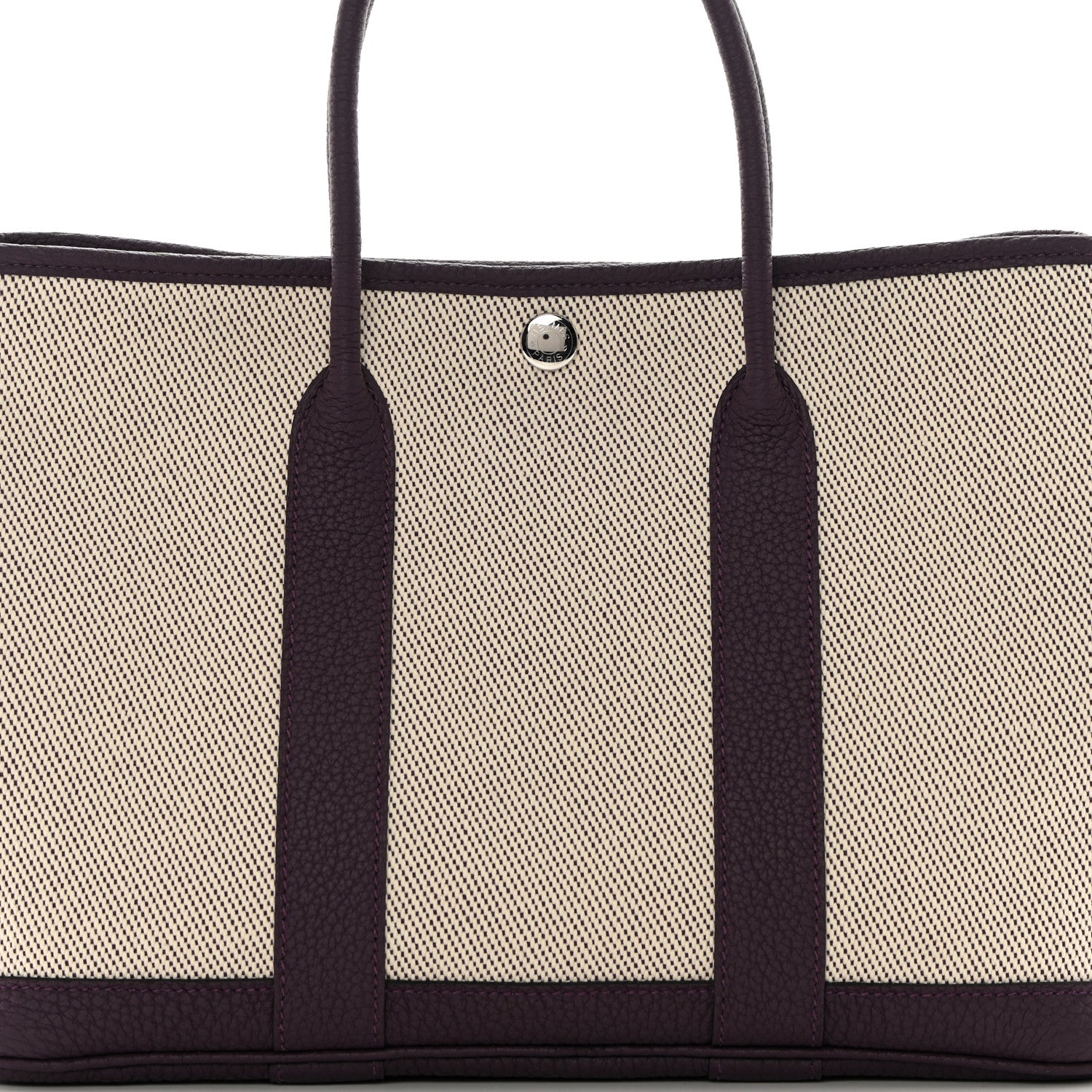 Hermes Twill H Negonda Garden Party 30 TPM Tote Ecru Cassis 8 of 11