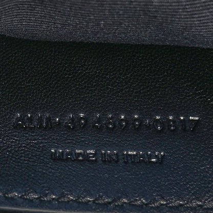 Saint Laurent Metallic Calfskin Y Quilted Monogram Small Loulou Chain Satchel Blue Royal 7 of 10