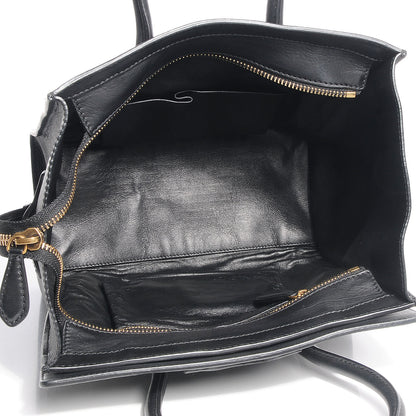Celine Smooth Calfskin Micro Luggage Black 7 of 9