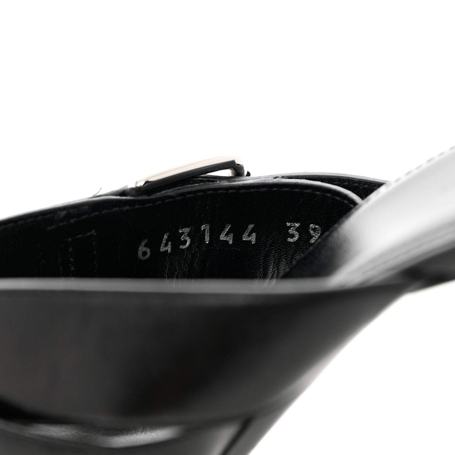 Balenciaga Shiny Sheepskin Bluckle K 80mm Sandals 39 Black 6 of 11