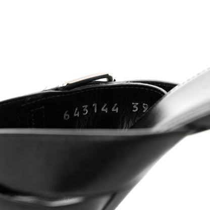 Balenciaga Shiny Sheepskin Bluckle K 80mm Sandals 39 Black 6 of 11