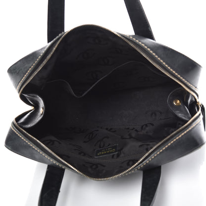 Chanel Calfskin Wild Stitch Top Handle Bag Black 5 of 17