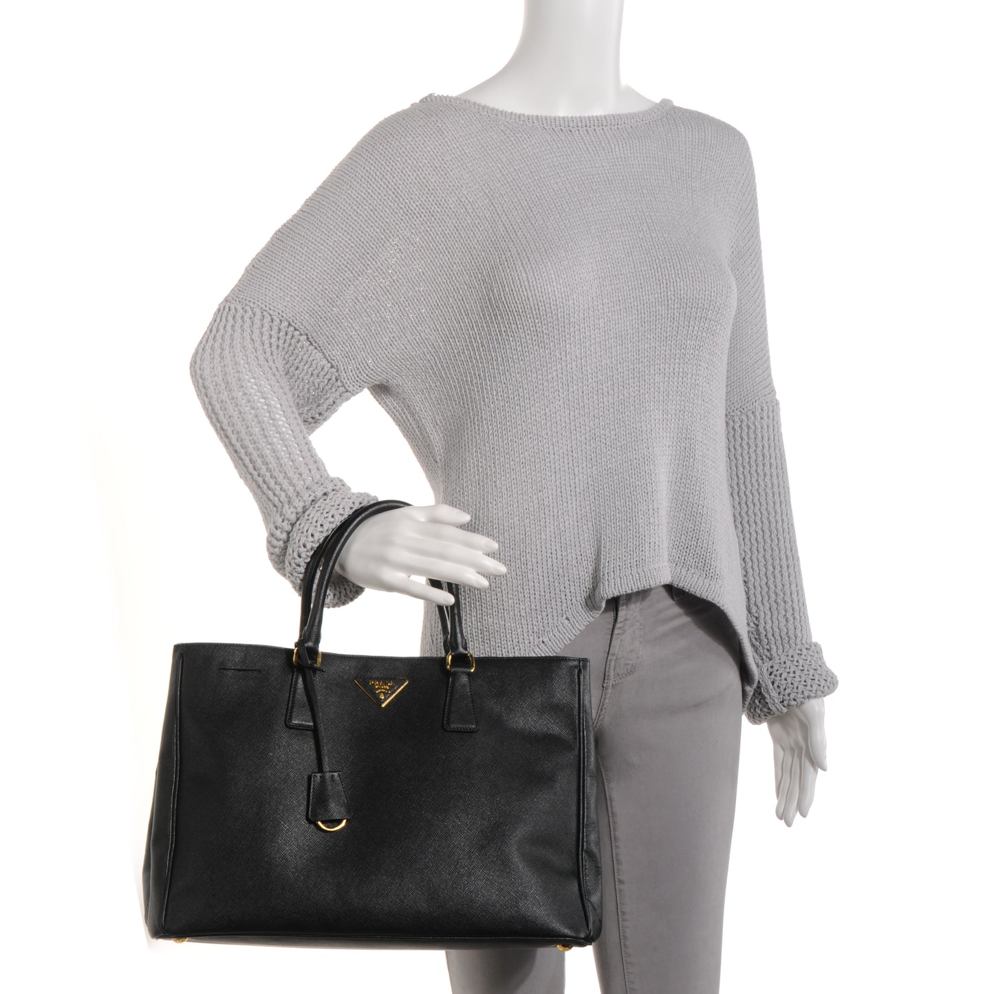 Saffiano Lux Large Tote Nero Black