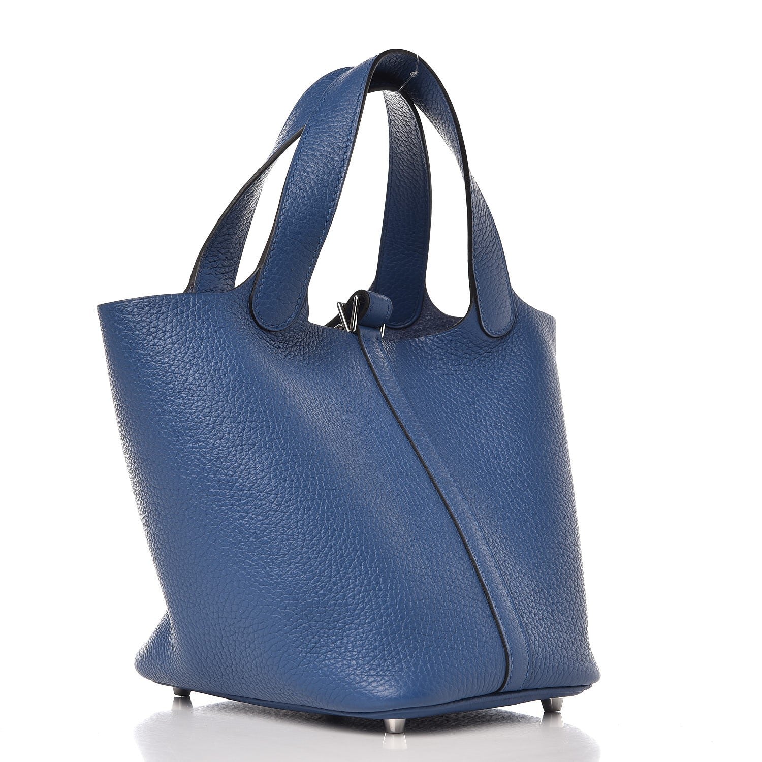 Hermes Taurillon Clemence Picotin Lock 18 PM Bleu Agate 3 of 7