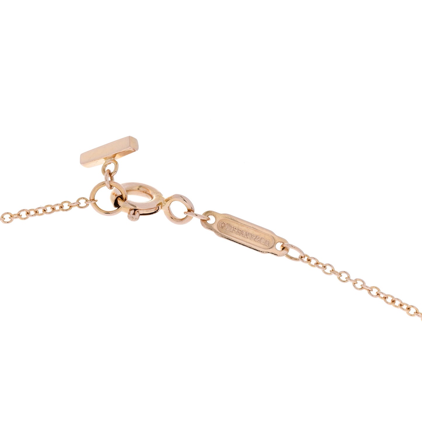 18K Rose Gold Small T Smile Pendant Necklace
