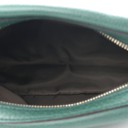 Gucci Pebbled Calfskin Medium Soho Cosmetic Case Emerald Green 5 of 10
