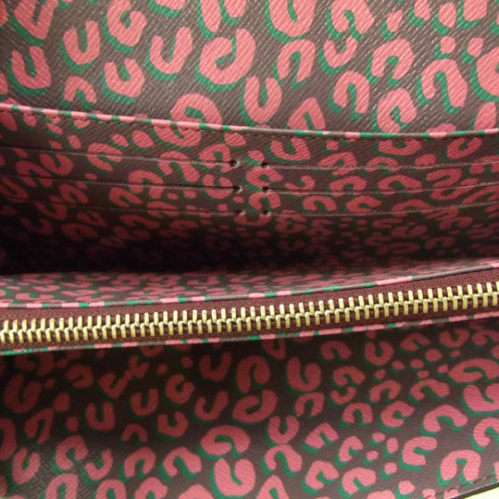 Louis Vuitton Monogram Leopard Sarah Wallet Rouge Fauviste 5 of 10